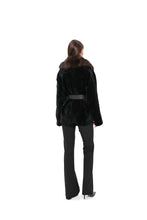 Load image into Gallery viewer, Modena Genuine Astrakhan Polar Fox Trim Coat