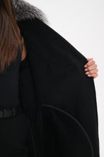 Load image into Gallery viewer, Saga®Furs Silver Fox Wool Alpaca Coat