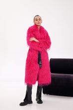 Load image into Gallery viewer, Faux Ostrich Effect Fur Coat