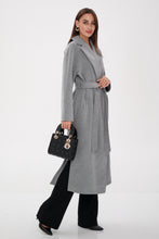 Load image into Gallery viewer, Cambridge Comfort Wraparound Wool Cashmere Coat in Dove