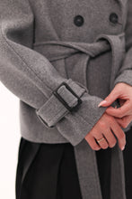 Load image into Gallery viewer, Megan Tailored Wool Blend Coat in Grey