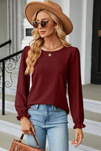 Load image into Gallery viewer, 🌸 Round Neck Flounce Sleeve T-Shirt