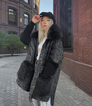 Load image into Gallery viewer, Lamé Genuine Fox Fur Down Coat