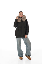 Load image into Gallery viewer, Genuine Polar Fox Camel Wool Blend Coat
