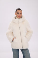Load image into Gallery viewer, ⇆ Reversible Hooded Wool Blend Jacket