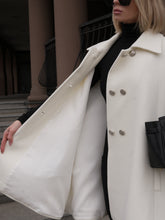 Load image into Gallery viewer, Paris Cashmere Bland Cape in Ivory