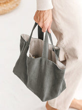 Load image into Gallery viewer, 100% Linen Large-Capacity Tote Bag