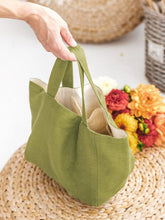 Load image into Gallery viewer, 100% Linen Large-Capacity Tote Bag
