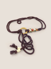 Load image into Gallery viewer, Linen Woven Belt With Wooden Beads