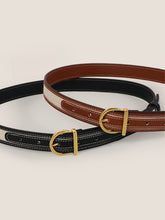 Load image into Gallery viewer, Premium Cowhide & Fabric Patchwork Belt With Alloy Buckle