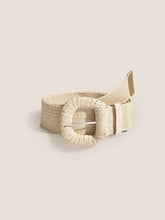 Load image into Gallery viewer, Natural Woven Straw Belt With Square Buckle