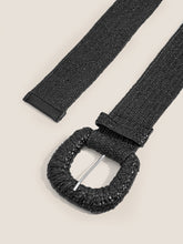Load image into Gallery viewer, Natural Woven Straw Belt With Square Buckle