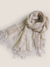 Load image into Gallery viewer, Linen Checkered Lightweight Scarf