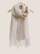 Load image into Gallery viewer, Linen Checkered Lightweight Scarf