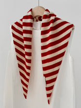 Load image into Gallery viewer, 100% Australian Wool Striped Functional Triangle Scarf