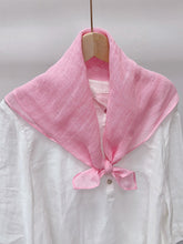 Load image into Gallery viewer, 100% Linen Hand-Stitched Square Scarf