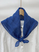 Load image into Gallery viewer, 100% Linen Hand-Stitched Square Scarf
