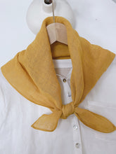 Load image into Gallery viewer, 100% Linen Hand-Stitched Square Scarf