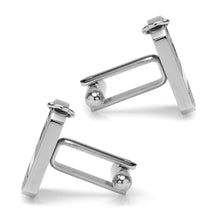 Load image into Gallery viewer, Antique Silver Military Tag Cufflinks