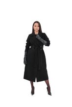 Load image into Gallery viewer, Justine Cashmere Blend Overcoat in Black, 100cm