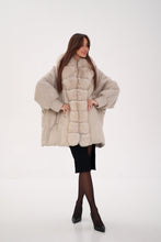 Load image into Gallery viewer, Genuine Polar Fox Boucle Down Coat
