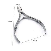 Load image into Gallery viewer, 4 Pcs/Set Professional Stainless Steel Nail Cutter Scissor Nippers Muti Function Cuticle Pusher Remover Nail Care Manicure Kits