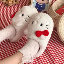 Load image into Gallery viewer, Kitty Kawaii Fluffy Fuzzy House Shoe Slippers - # GIAA73610009