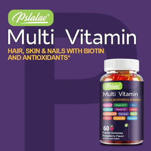Load image into Gallery viewer, Multivitamin Gummies - with Vitamins and Minerals - Enhances Energy Levels, Immune Support, Antioxidant - 60 Gummies