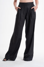 Load image into Gallery viewer, Lightweight And Breathable Deep Black Set With Maxi Button Down And Palazzo Pants