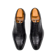 Load image into Gallery viewer, Alligator Skin Oxford Shoes Black