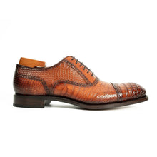 Load image into Gallery viewer, Alligator Skin Oxford Shoes Brown