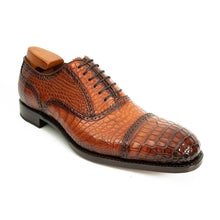 Load image into Gallery viewer, Alligator Skin Oxford Shoes Brown