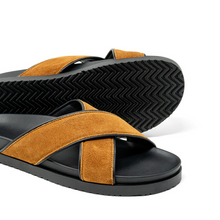 Load image into Gallery viewer, Women's Tan Amalfi Crossover Sandal