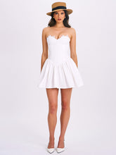Load image into Gallery viewer, Sacha White Lace Drop Waist Corset Puffy Mini Dress