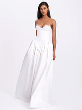Load image into Gallery viewer, Naila Lace Trim Strapless Drop Waist Wedding Gown