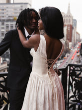 Load image into Gallery viewer, Sabrina Butter Yellow High Slit Jacquard Maxi Dress