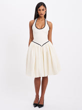 Load image into Gallery viewer, Natalie U Neck Halter Drop Waist Tweed Midi Dress