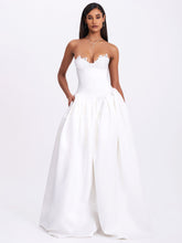 Load image into Gallery viewer, Naila Lace Trim Strapless Drop Waist Wedding Gown