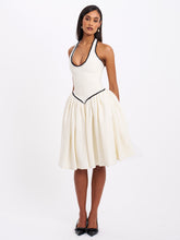 Load image into Gallery viewer, Natalie U Neck Halter Drop Waist Tweed Midi Dress