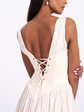 Load image into Gallery viewer, Sabrina Butter Yellow High Slit Jacquard Maxi Dress