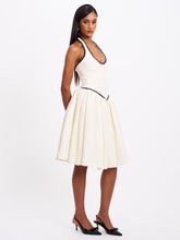 Load image into Gallery viewer, Natalie U Neck Halter Drop Waist Tweed Midi Dress