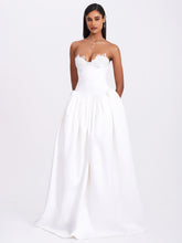 Load image into Gallery viewer, Naila Lace Trim Strapless Drop Waist Wedding Gown