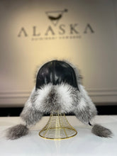 Load image into Gallery viewer, Genuine Silver Fox Fur Genuine Leather Hat
