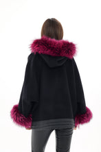 Load image into Gallery viewer, Saga®Furs Silver Fox Cashmere Blend Coat