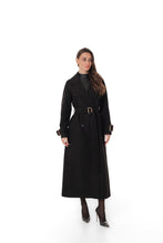 Load image into Gallery viewer, Madeline Cashmere Wool Blend Overcoat in Black