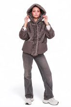 Load image into Gallery viewer, Montana Eco-Fur Down Coat in Grey