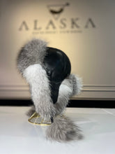 Load image into Gallery viewer, Genuine Silver Fox Fur Genuine Leather Hat