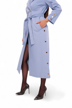 Load image into Gallery viewer, Jackie Trench Coat in Sky Blue