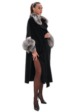 Load image into Gallery viewer, Saga®Furs Silver Fox Wool Alpaca Coat