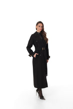 Load image into Gallery viewer, Madeline Cashmere Wool Blend Overcoat in Black